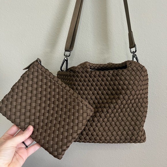 Naghedi St. Barths Mini Tote Bag & pouch set in MINK